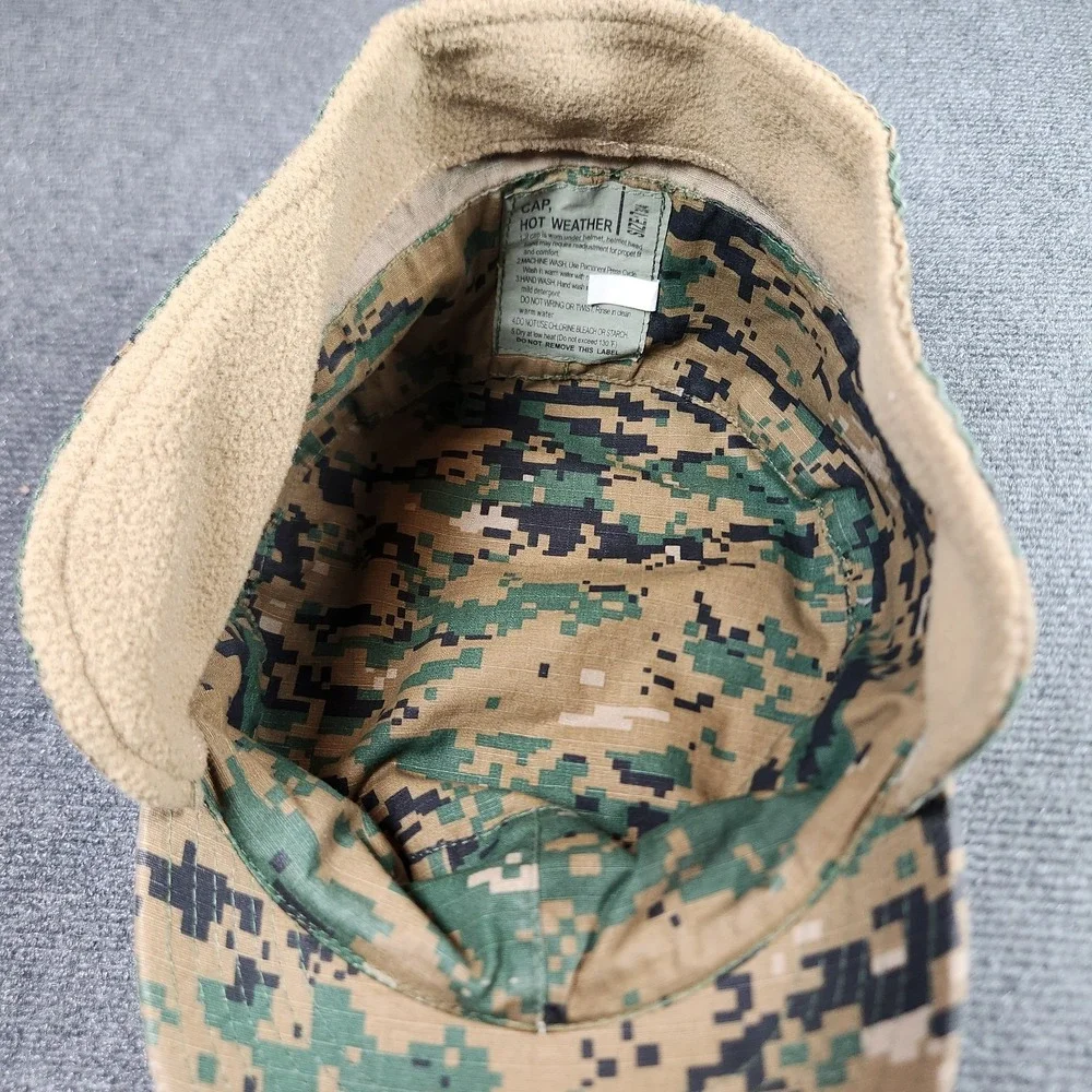 Woodland Marpat Hat Cap 7 3/4 Hot Weather Ear Muff‎ Marine Military Spec Ops